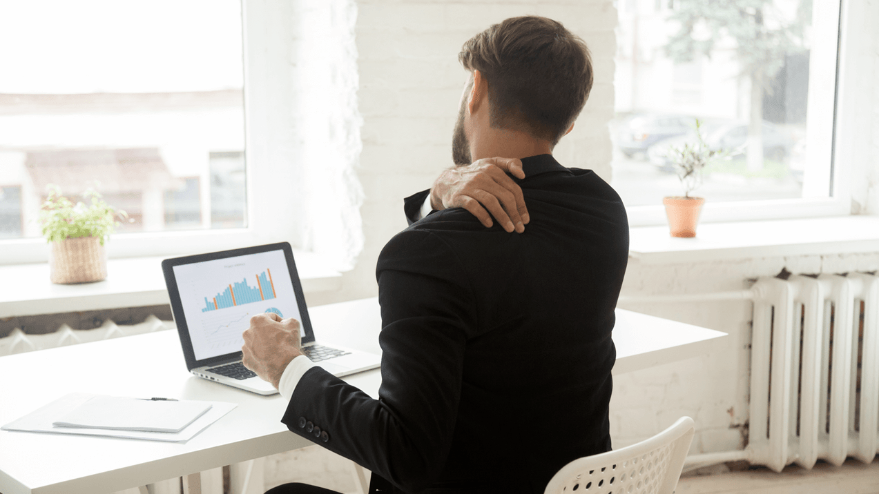 Back pain sedentary work on the computer