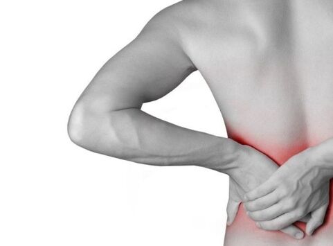 back pain with osteochondrosis